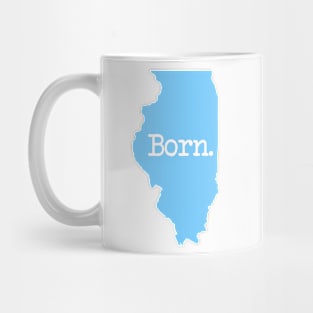 Illinois Born IL Blue Mug